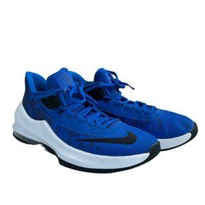 Boys Youth Size 4 Nike Air Max Infuriate Blue & White Athletic Basketball Shoes